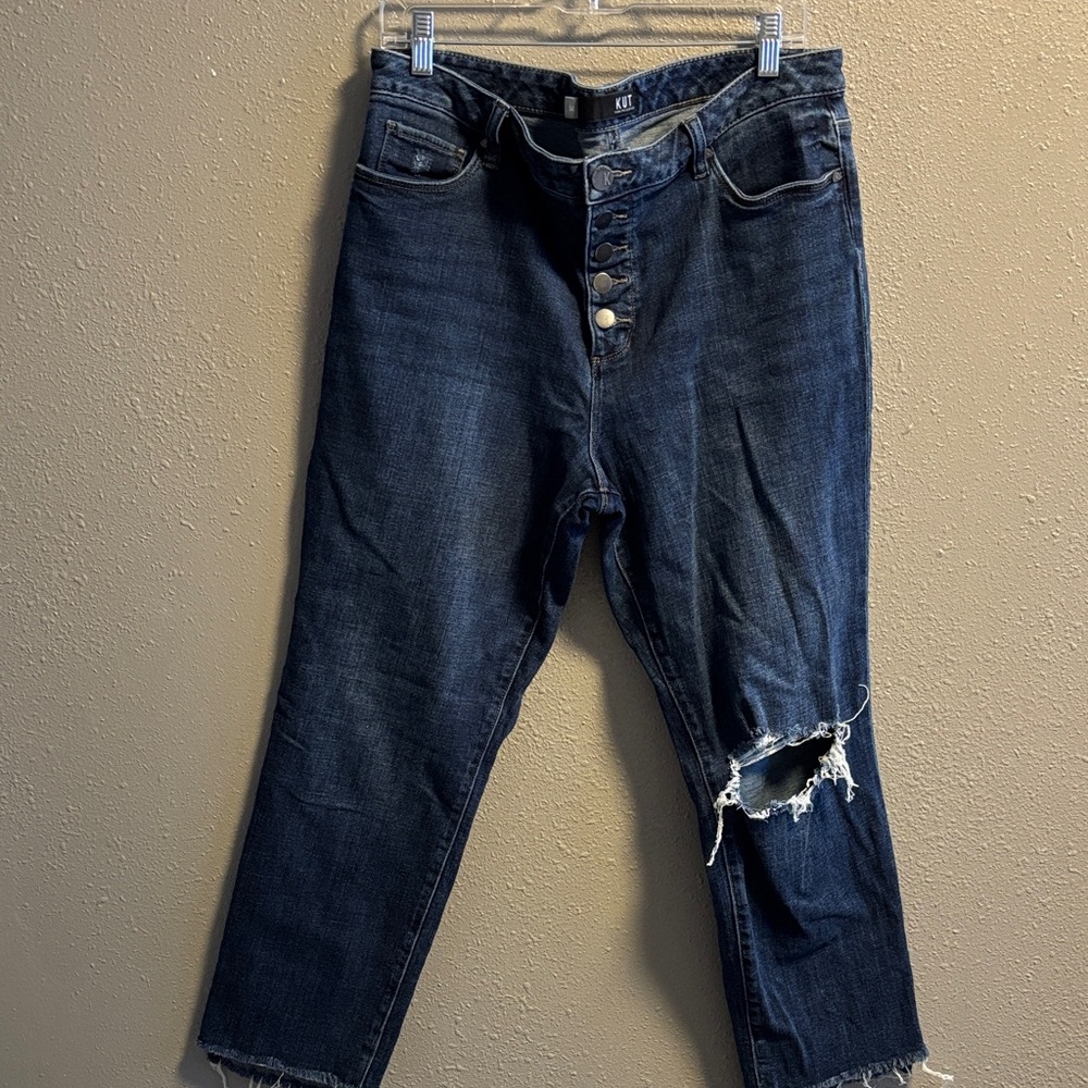 Kut from the Kloth Dark Blue Cropped Jeans
